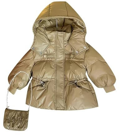 OBiQuzz Giacca trapuntata per bambini e bambine: piumino corto, giacca a buffer, calda invernale, leggera, con cerniera, antivento, per attività all'aria aperta, tinta unita, a, 140