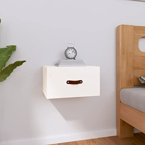 Armoire de bureau, armoire de rangement, buffet, armoire de couloir, table de chevet murale, blanche, 40 x 29,5 x 22 cm, pour garage, bureau, bureau à domicile, montage facile