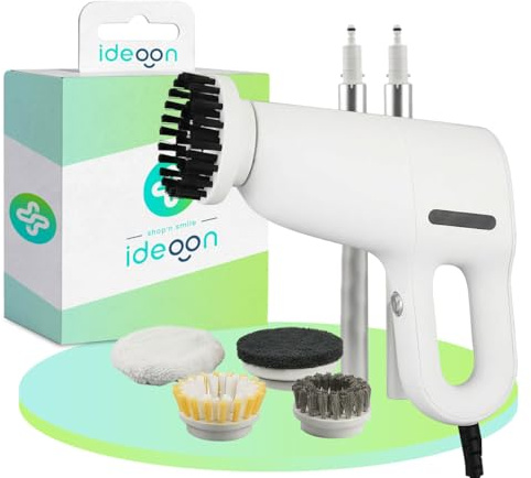 ideoon Profi 3in1 Dampfreiniger & Boden-Dampfbesen: 1200W Handgerät gegen Bakterien ohne Chemie für Boden, Bad, Möbel - in 15s startklar