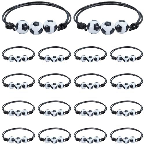 NiceNaiils 20 Pezzi Da Calcio Per Bambini, Dell'Amicizia, Braccialetti Per Bambini Regali Per Feste Di Compleanno