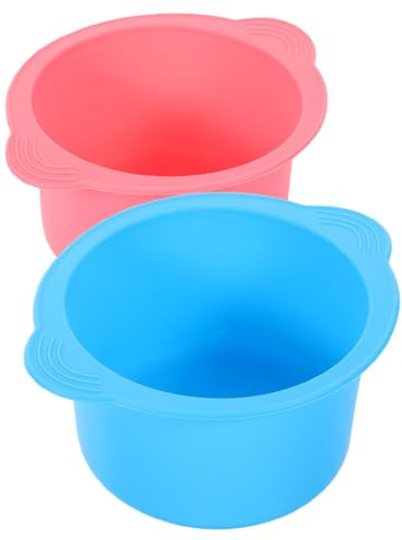 Toyvian Pot à Cire en Silicone Bol Facile à Démouler Résistant Haute Température 400 Ml Lot de 2 Pièces Doublure Antiadhésive pour Épilation pour Soins de Cire