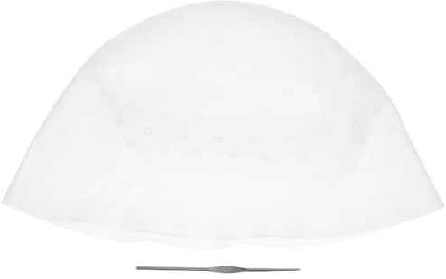 GRADENEVE Set 2 Cappucci in Silicone Riutilizzabili per Colorazione Chioma con Uncinetto, Stile Professionale per Evidenziare e Tingere in Salone Colore Casuale