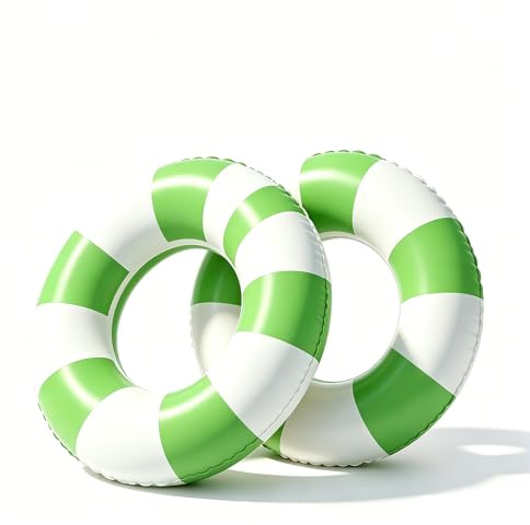 ZVD Giocattoli gonfiabili per piscina per adulti e bambini, Per Spiaggia e Piscina, gommoni gonfiabili per feste in piscina, spiaggia e Adulti e bambini, Pompa in omaggio (Verde 50cm*2pcs)