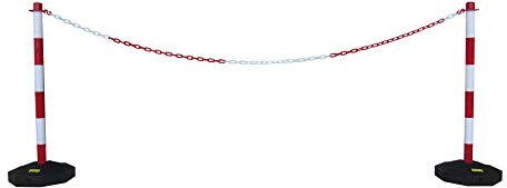 GC2-CH2 Paar Kunststoff Poller mit 2m Kunststoff-Kette