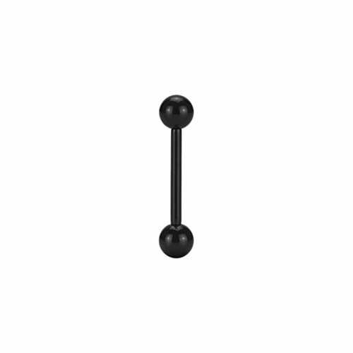 eeddoo Piercing Stab Schwarz Edelstahl 1,2 x 8mm 3 mm