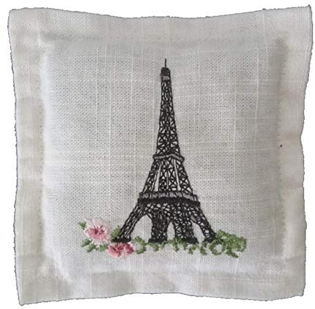 Bowatex 3 Stück Lavendel Duftkissen 12 x 12 cm Lavendelsäckchen Paris Eifelturm