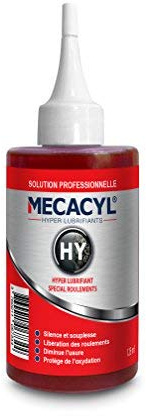 Mecacyl - Hyper Lubrifiant - Spécial Engrenages et Roulements à Billes (ex : Vélo, Winchs, Roller, Skate etc...) - Burette 125 ML
