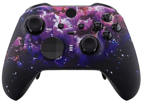 eXtremeRate Coque Etui Avant Customisée avec Anneaux de Joystick pour Xbox One Elite Série 2/Elite 2 Core Manette Modèle 1797-Lave Surréaliste