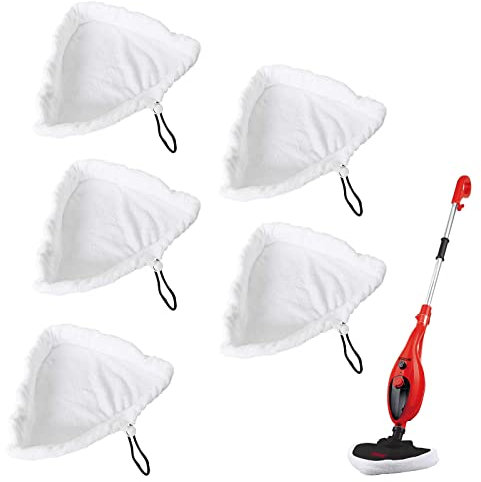 5 Pezzi Panni per Scopa Vapore,Steam Mop Pad,Panno per Mop per Vapore a Triangolo in Microfibra Ultrafine, per Scopa a Vapore, Laminato per Pulizia, Piastrelle, Linoleum, Marmo