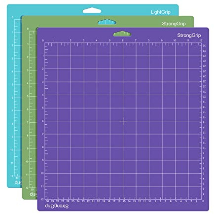SIMDAO 3Pcs Cutting Mat for Cricut, 12''X12'' Standardgrip, Lightgrip, Stronggrip Mat, Non-Slip&Durable Replacement Cutting Mat Compatible with Cricut Maker/Explore Air 2/Air/One (JJ4507-1)