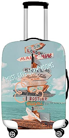 Morbuy Elastisch Reise Kofferhülle Kofferschutzhülle Koffer Schutzhülle mit Reißverschluss Luggage Cover Waschbar 3D Drucken Gepäck Cover mit Kofferschutz-Bezug (Sommer,XL (30-32 Zoll))