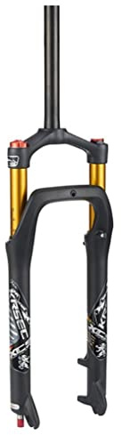 QHIYRZE MTB Fahrrad Luftfedergabel 26x4.0 Fatbike Gabel Federweg 110mm Zugstufe Einstellbar 28.6mm Gerade Vorderradgabel Manuelle Sperre, for Snow Beach XC/AM