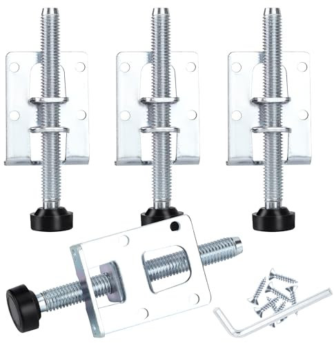 YiliYa 4 Pezzi 55mm Piedini Livellanti, Piedini Livellatori Carichi Pesanti, Livellatori Per Mobili Gambe per Armadietto, Divano, Tavolo, Altezza Regolabile Vieni con Viti in Acciaio Inossidabile