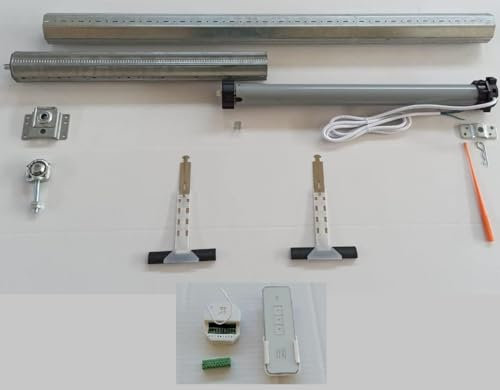 Kit Tapparelle Elettriche 40 kg 20 Nm + Centralina e Telecomando Varie Misure Disponibili RULLO REGOLABILE Motore per tapparelle Completo di Accessori (da 190 cm a 225 cm)