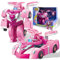 Super Wings Super Robot Suit Dizzy, ca. 18 cm große verwandelbare Spiel-Figur, 2-in-1 Roboter Anzug und Super Auto, für Kinder ab 3 Jahren, Pink