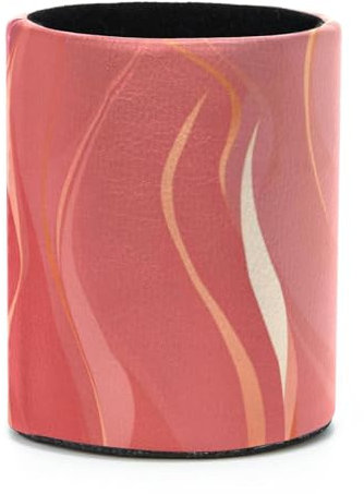 Make-up-Pinselhalter, Stifthalter für den Schreibtisch, abstrakter Marmordruck, Roségold, Schreibtisch-Organizer