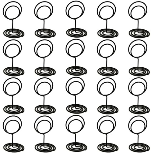 20 Tarjeta con Clip para Mensajes Práctica, Clip de Notas de Alambre de Metal, Clips para Mensajes de Escritorio, Clip para Mensajes, Soporte para Notas de Pavo Real, para Bodas, Banquetes