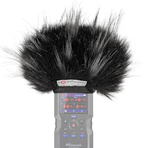 Gutmann Mikrofon Windschutz Fell für Zoom H4essential Premium Edition Star mit Innenfutter, Outdoor Handgefertigt in Deutschland