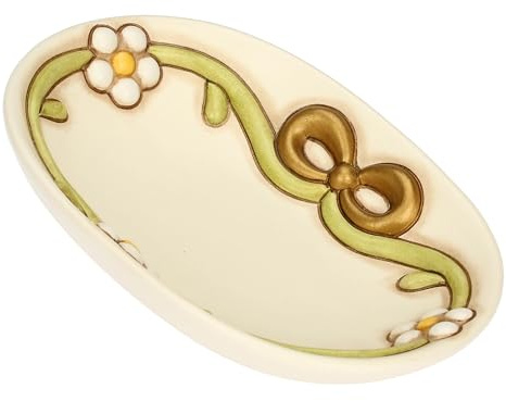 Svuotatasche con margherite e fiocco in ceramica