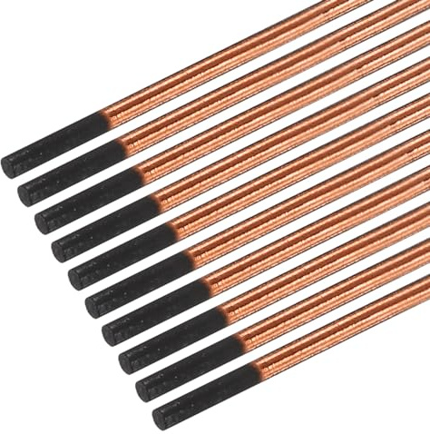 PATIKIL 20pcs 5mmx355mm(3/16x14) Carbon Arc Air Gouging Rods Copper Graphite Coated Gouging Electrode Rods for Welding