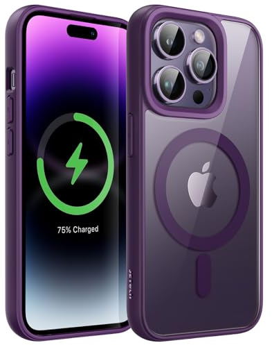 JETech Cover Magnetica per iPhone 14 Pro Max, Viola Scuro
