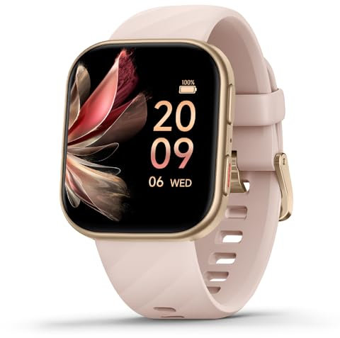 FITVII Rastreador de salud y fitness (contestar/hacer llamadas), reloj inteligente 24/7 con frecuencia cardíaca, presión arterial y oxígeno en sangre, seguimiento del sueño