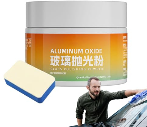 Eventerde Cerium Oxide Auto Glaspolierset - Ceroxid Polierpulver Glaspolierer, Ceroxid Polierpulver Mit Polierpad, Glas Polier Kratzer Entfernungs Kit Zum Entfernen Von Glaskratzern In Der Autoscheibe