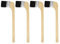 sourcing map Paint Brush 4Pcs 2 Brush Width Reusable Variety Angled Bend Brushes Radiator Paint for All Latex Oil Painting Furniture Walls Treatment, Black