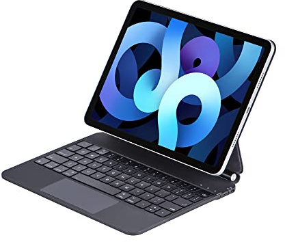 Dolpking Funda con teclado para iPad Air de 11 pulgadas (M3 2025 / M2 2024) y iPad Pro de 11 pulgadas (4ª/3ª/2ª/1ª generación), funda mágica con teclado para iPad Air (5/4 generación) con trackpad