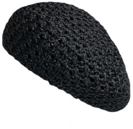 Cazqgoy Beret Chapeau de paille pour femme Chapeau d'été élégant et respirant pour femme Chapeau d'artiste en paille tissée, Noir , L
