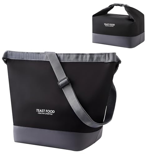 TAIZER Sac Repas Isotherme, Petit Sac Isotherme, Pour Hommes Et Femmes, Porté à la Main ou en Bandoulière, Bandoulière Réglable, Pour le Travail, l'École, les Voyages et les Pique-Niques