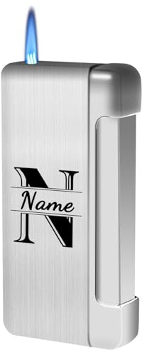 loongway Feuerzeug Personalisiert Sturmsicheres Metallfeuerzeug Outdoor Feuerzeug Wiederbefüllbar Jetflamme Für Herren Geschenkidee Convient Pour Les anniversaires et Les Occasions festives