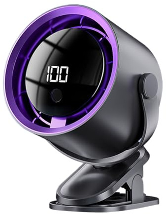 Generico Ventilateur De Landau | Affichage LED 100 Vitesse Rechargeable USB Avec Clip,Voiture Intérieur Pour Les Activités De Plein Air Bureaux Ménage Camping Voyage Long