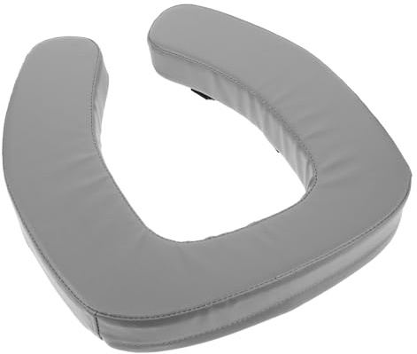 UPKOCH Rehausseur de Siège de Toilette Imperméable Gris Coussin Rembourré Épais Antidérapant Rehausseur Wc pour Seniors Tapis de Siège de Salle de Bain Confortable et Lavable