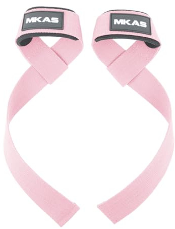 VONJUMA Straps Palestra Fascette Sollevamento Pesi Cinghie Sollevamento Pesi Fascette Palestra Lifting Straps Straps Palestra Donna E Uomini Accessori Palestra Bodybuilding Powerlifting Rosa