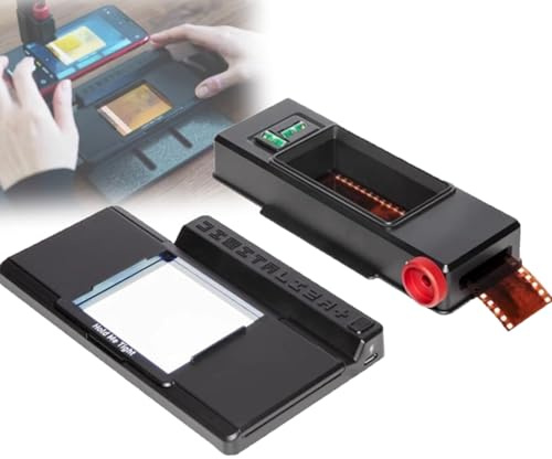Scanner portatile per pellicole, sistema di scansione pellicole, copia di diapositive e negativi 35 mm e 120, retroilluminazione integrata, per la digitalizzazione di vecchie foto in formato JPG