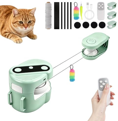 Noaya Interactive Cat Toy - 4-Speed Automatic Cat Toy with Bird Sound, Relieve Boredom Cat Toys for Indoor Cats Adult, Remote Controlled Pet Toys, Cat Enrichment Kitten Toys for Indoor Cats