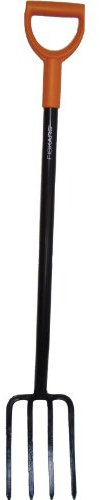 Fiskars 133410/1231255 Spatengabel, 4 Zinken, D-Griff, Länge: 118 cm