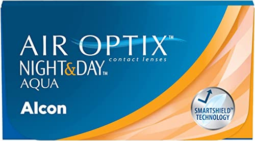 Air Optix Night & Day Aqua Monatslinsen | 6 Stk | BC 8.6 mm | +05.25 dpt | Weiche Kontaktlinsen für verlängertes Tragen nonstop bis zu 30 Tage, mit BC 8.6 mm und DIA 13.8 mm