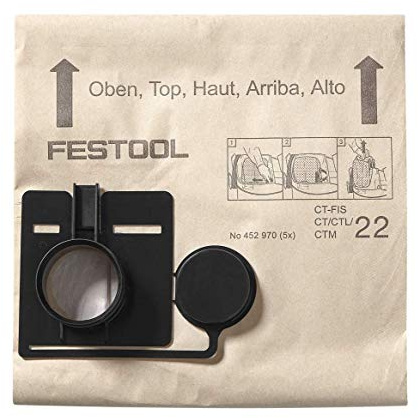 5 sacs filtre FIS-CT/CTL/CTM 22/5 Compatibilité, pour CT 22 Festool 452970