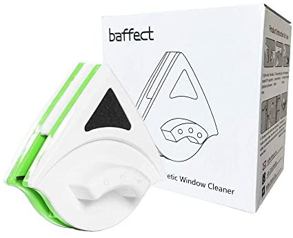 Baffect Home Double Side Magnetic Window Cleaner Ultra-Strong Both Side Glass Surface Cleaning Brush Wiper Tools with ergonomic handle design for High-rise and Car Glazed Windows Thickness 15-26mm