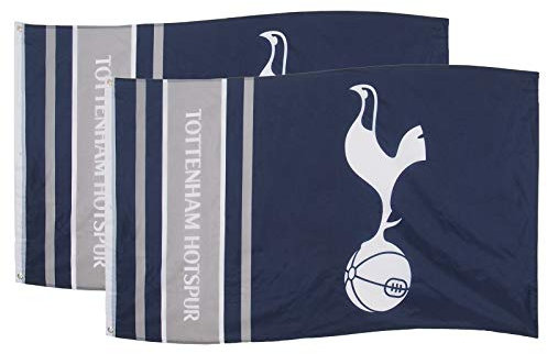 Tottenham Hotspur FC Official Football Gift 5x3ft 2 Pack Crest Body Flag