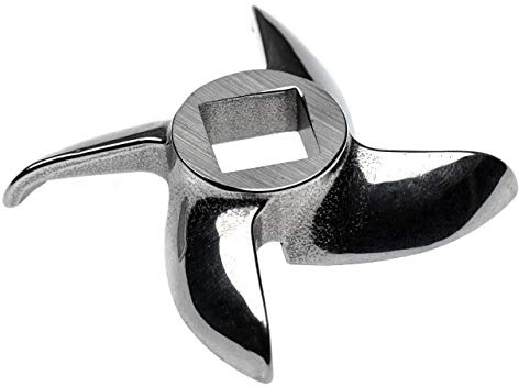 vhbw cuchilla (en forma de hoz) nº. 12 para picadora - Cuchilla, 12,2 x 12,2 mm cuadrada, acero inoxidable