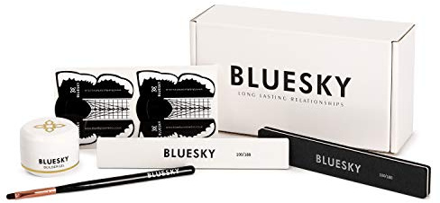 Bluesky - Kit de gel constructor para uñas, apto para principiantes, incluye gel constructor transparente de 30 ml, 50 moldes para uñas adhesivos, lima, abrillantador y pincel