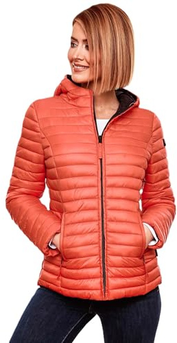 MARIKOO Damen Steppjacke Übergangsjacke gesteppte Jacke mit Kapuze Frühjahr Stepp B857