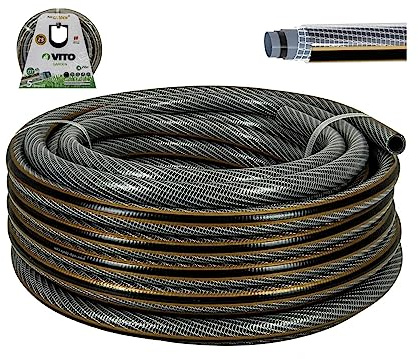 VITO - Tuyau arrosage Professionnel Flexible Ø 19mm/ 20mètres 5 Couches 20 Bars Anti Torsion Spécial Chantier Résiste aux UV