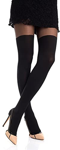 Gi&Gi Collants femme Fashion Mode 20-80 Den N.1026 Made in Italy, Noir, L/XL
