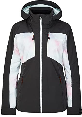 Ziener Damen TILFA Ski-Jacke/Winter-Jacke | warm, wasserdicht, PFC frei, black.cloudy rainbow, 42