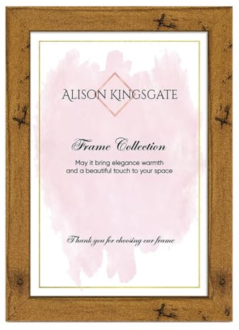 Alison Kingsgate Modern Rustic Oak Picture Frame for Photos & Posters - A3 | Engineered Wood, Shatterproof Perspex Front, Ideal for Wall Art Display, Documents, Certificate & Home Décor