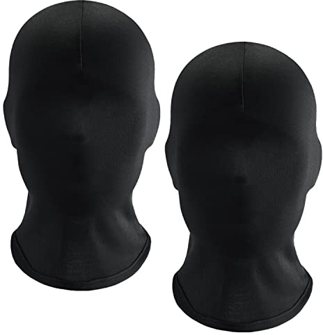 keland 2 Stück Vollgesichtsmaske Spandex Kopfmaske Gesichtslose Maske für Halloween cosplay